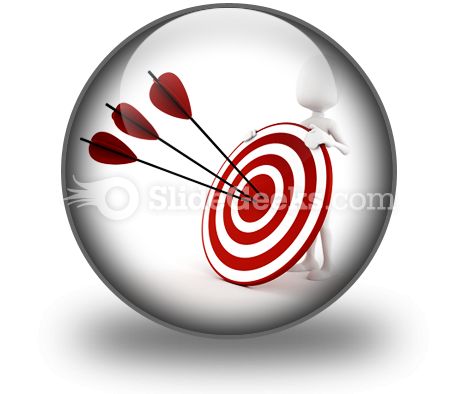 Man Behind Target PowerPoint Icon C