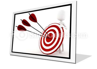 Man Behind Target PowerPoint Icon F
