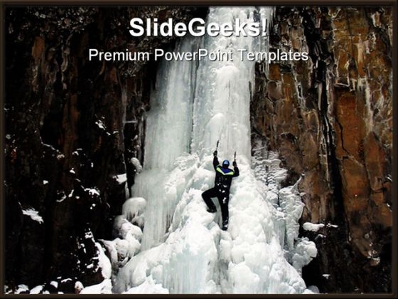 Man Doing Effort Sports PowerPoint Template 1110