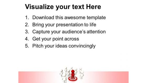 Man On Target Leadership Business PowerPoint Templates And PowerPoint Themes 0612
