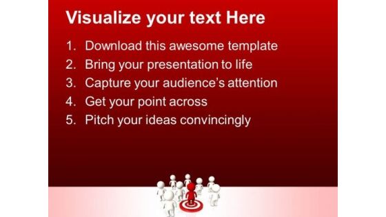 Man On Target Leadership Business PowerPoint Templates And PowerPoint Themes 0612