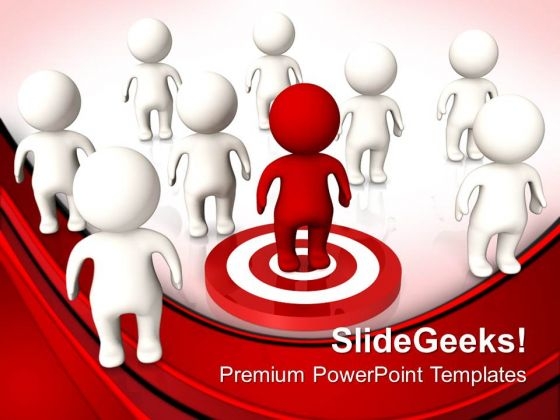 Man On Target Leadership Business PowerPoint Templates And PowerPoint Themes 0612