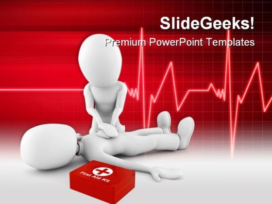 Man Providing First Aid Medical PowerPoint Templates And PowerPoint Backgrounds 0211