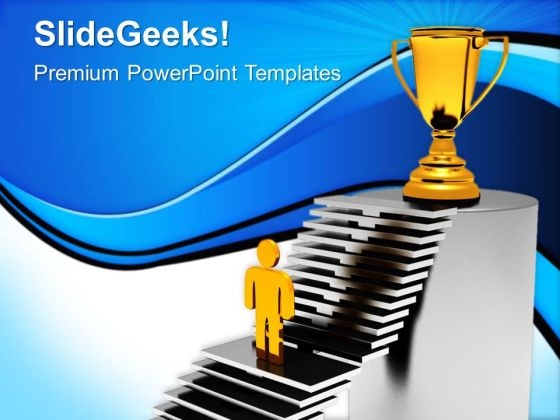 Man Reaching To Top Target Success PowerPoint Templates And PowerPoint Themes 0712