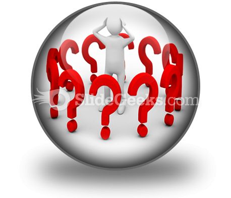 Man With Question PowerPoint Icon C