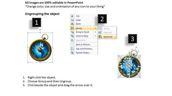Map Compass PowerPoint Slides And Ppt Diagram Templates