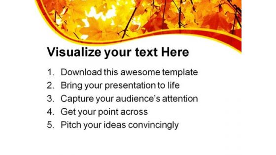Maple In Autumn Forest Nature PowerPoint Themes And PowerPoint Slides 0411