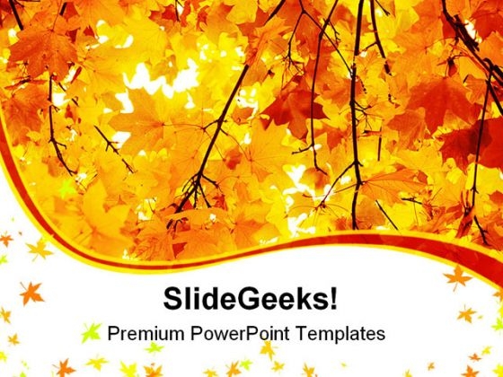 Maple In Autumn Forest Nature PowerPoint Themes And PowerPoint Slides 0411