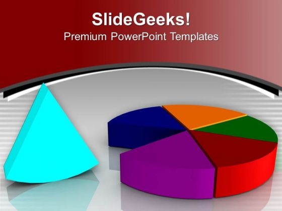 Market Growth By Pie Graph PowerPoint Templates Ppt Backgrounds For Slides 0413