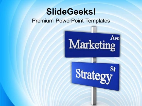 Marketing Ave Strategy St Signpost Business PowerPoint Templates Ppt Backgrounds For Slides 0113