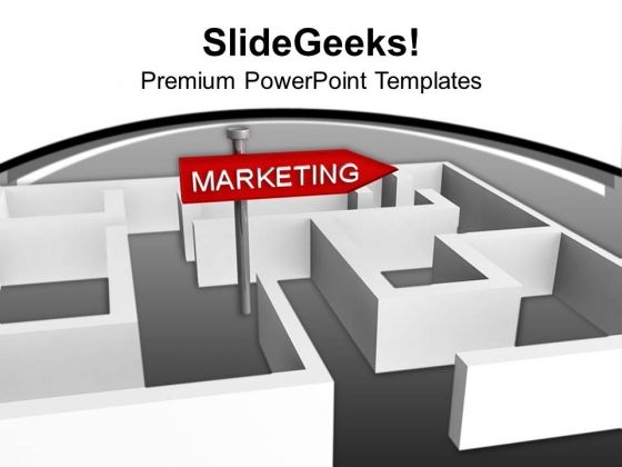 Marketing Concept With Labyrinth Business PowerPoint Templates Ppt Backgrounds For Slides 0113