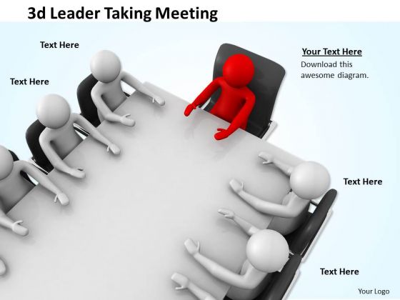 Marketing Concepts 3d Leader Taking Meeting Characters