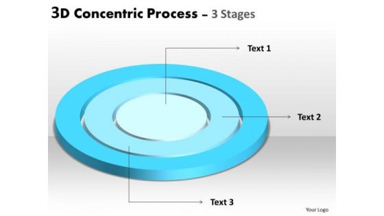 Marketing Diagram 3d Concentric Process 3 Stages Sales Diagram