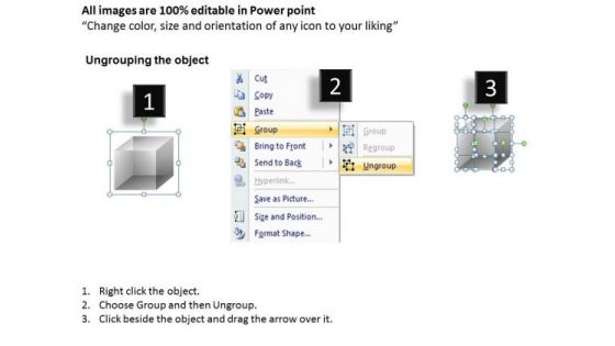 Marketing Diagram 3d Cubes With Numbers Business Diagram