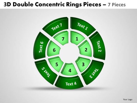 Marketing Diagram 3d Double Concentric Rings Pieces 3 Strategy Diagram