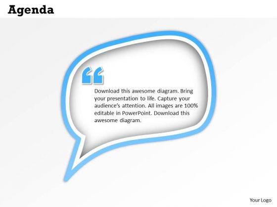 Marketing Diagram Bubble Quote With Agenda Consulting Diagram