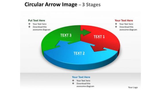 Marketing Diagram Circular Arrow Diagram Image 3 Stages Strategic Management