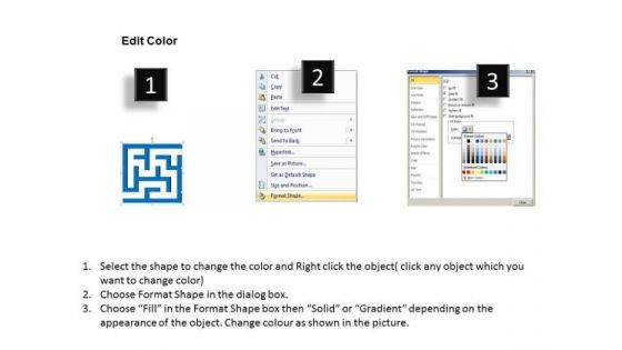 Marketing Diagram Labyrinth Rectangular Ppt Blue Modal Sales Diagram