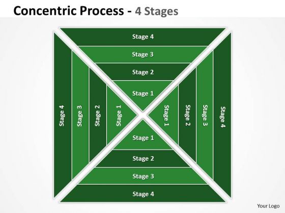 Marketing Diagram Sqaure Concentric Process Strategy Diagram