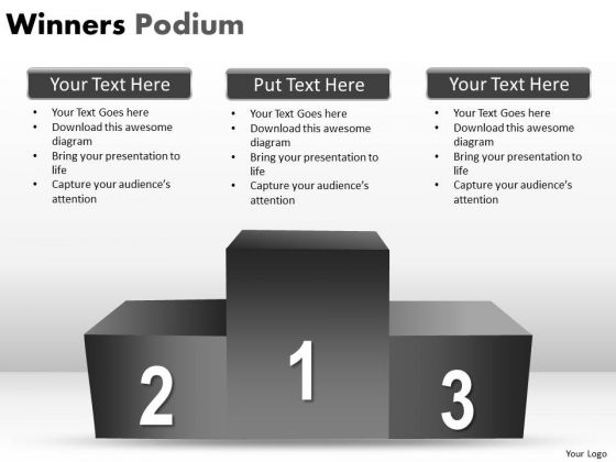 Marketing Diagram Winners Podium Business Framework Model
