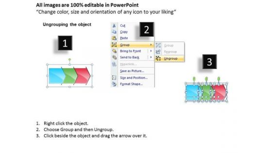 Marketing PowerPoint Template Arrow Process 3 Stages Business Plan Design