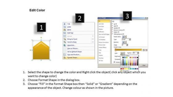 Marketing PowerPoint Template Arrow Slide Numbers 3 State Diagram Image
