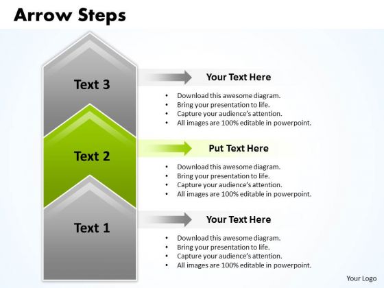 Marketing PowerPoint Template Arrow Slide Numbers 3 State Diagram Ppt Image