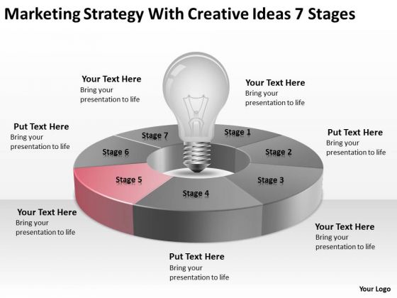 Marketing Strategy With Creative Ideas 7 Stages Ppt Fitness Business Plan PowerPoint Templates