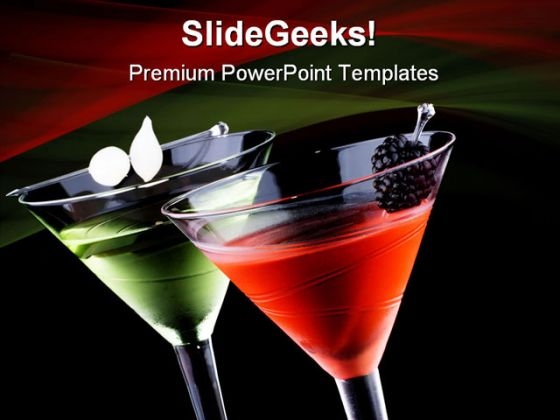 Martini Food PowerPoint Themes And PowerPoint Slides 0411