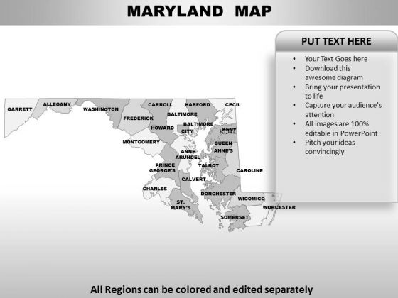 Maryland PowerPoint Maps