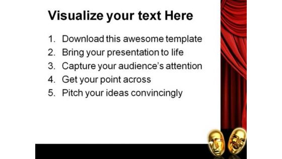 Masks Entertainment PowerPoint Templates And PowerPoint Backgrounds 0811