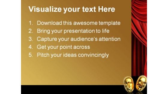 Masks Entertainment PowerPoint Templates And PowerPoint Backgrounds 0811