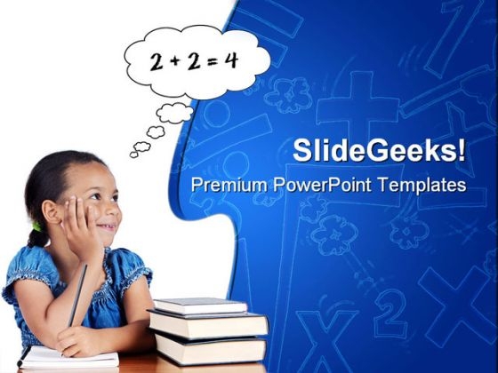 Mathematics Children Education PowerPoint Backgrounds And Templates 1210
