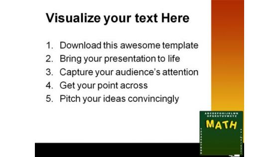 Mathematics Concept Education PowerPoint Backgrounds And Templates 1210