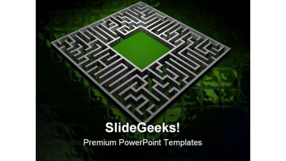 Maze Business PowerPoint Backgrounds And Templates 0111