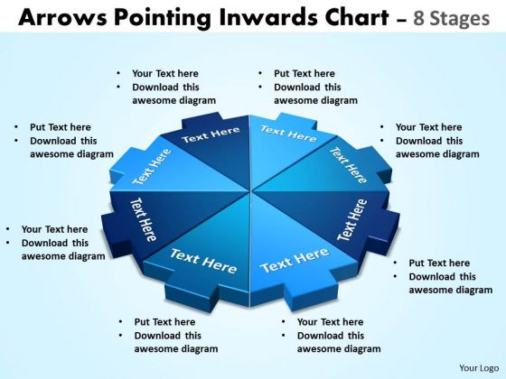 Mba Models And Frameworks Arrows Pointing Inwards Chart 8 Stages Marketing Diagram