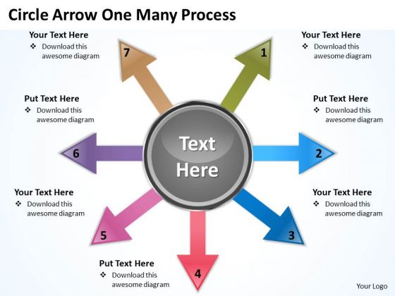 Mba Models And Frameworks Circle Arrow One Many Process Consulting Diagram