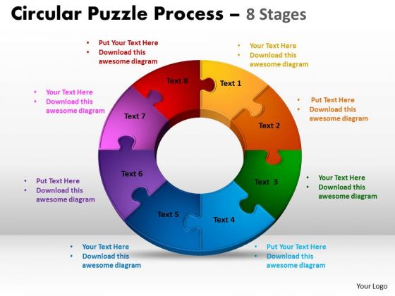 Mba Models And Frameworks Components Circular Puzzle Process Business Diagram