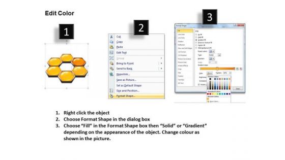 Mba Models And Frameworks Hexagonal Combs Marketing Diagram