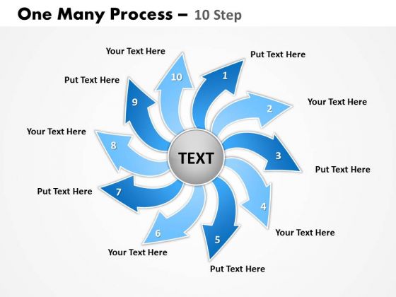 Mba Models And Frameworks One Many Process 10 Step Business Cycle Diagram