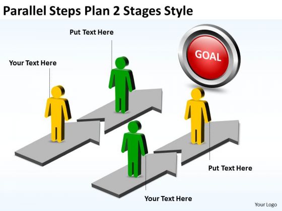 Mba Models And Frameworks Parallel Steps Plan 2 Stages Style Sales Diagram