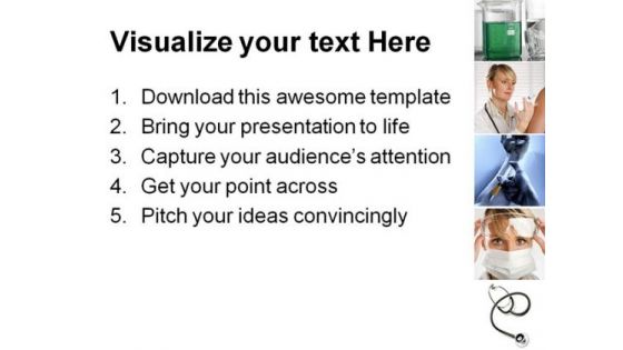 Medical Collage Health PowerPoint Template 0610