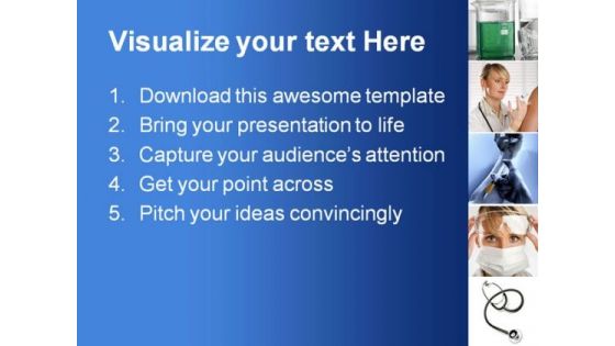 Medical Collage Health PowerPoint Template 0610
