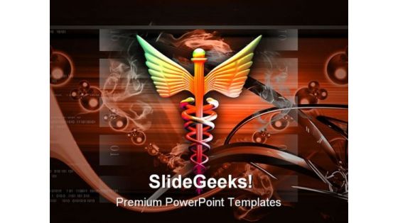 Medical Symbol Abstract PowerPoint Template 1110