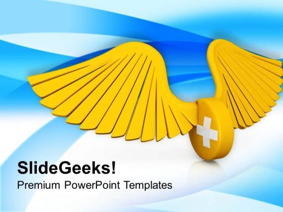 Medical Symbol With Wings PowerPoint Templates Ppt Backgrounds For Slides 0813