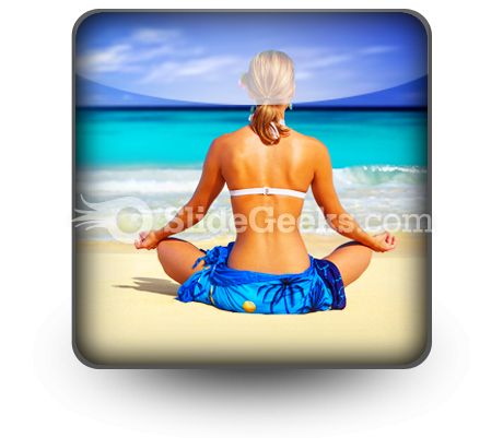 Meditating On Sea PowerPoint Icon S