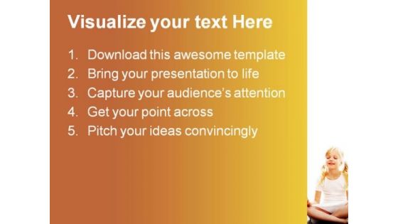 Meditating Together Family PowerPoint Themes And PowerPoint Slides 0811