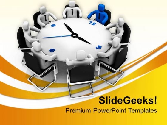 Meeting On Time Mangement Tips PowerPoint Templates Ppt Backgrounds For Slides 0813