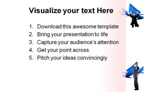 Men Pushing Arrows Business PowerPoint Themes And PowerPoint Slides 0611