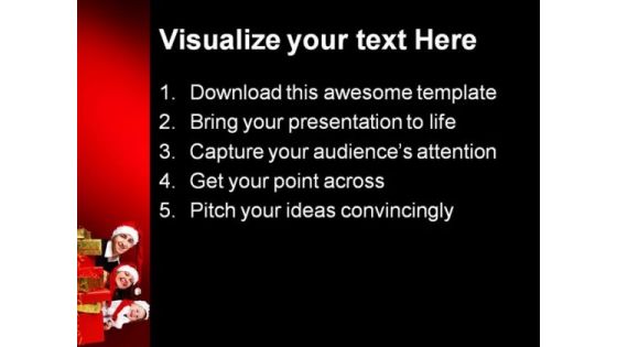 Merry Christmas01 Festival PowerPoint Background And Template 1210